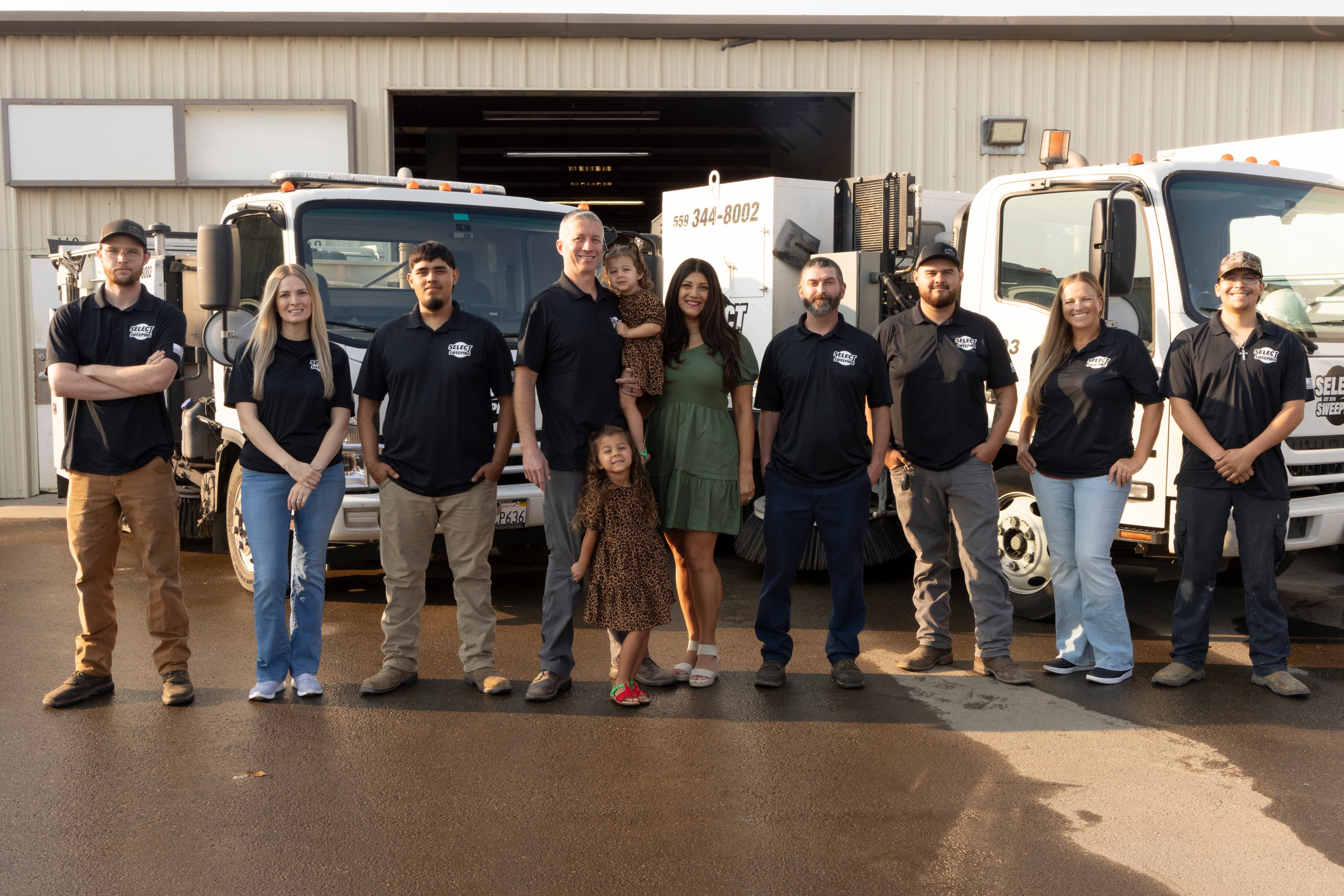 Craig Diebert of Select Sweeping with street sweeping equipment